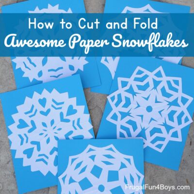 如何剪切和折叠令人敬畏的雪花纸